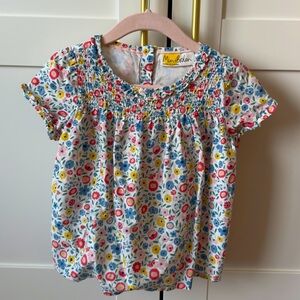 Mini Boden floral blouse 2-3 years